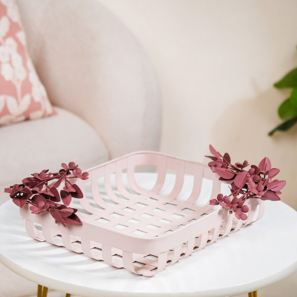 Bloom Pink Decorative Basket 13x10 Inch