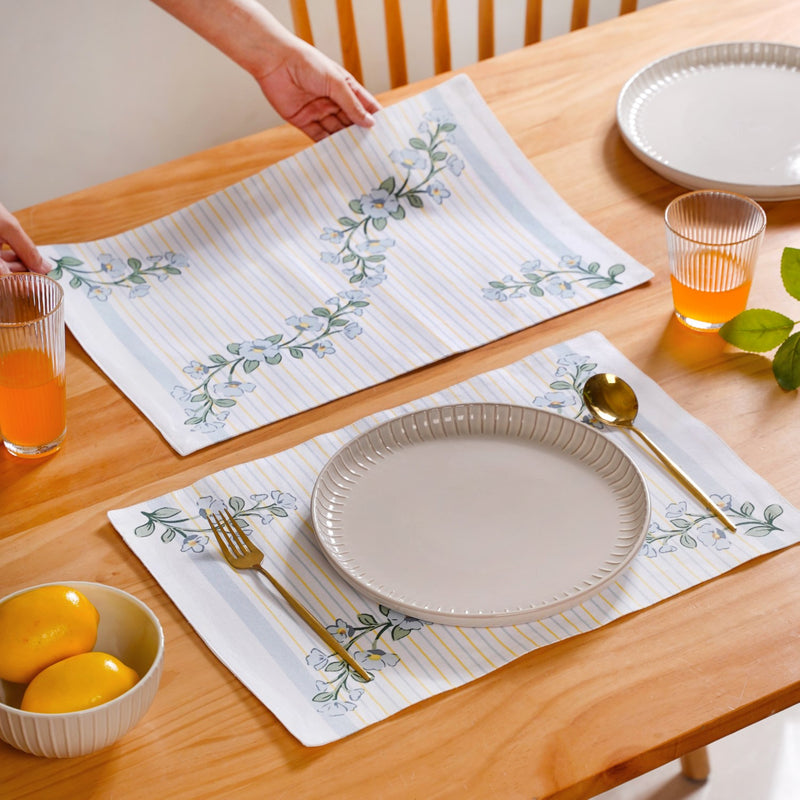 Azzurro Bloom Place Mat Set Of 6