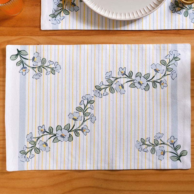 Azzurro Bloom Place Mat Set Of 6
