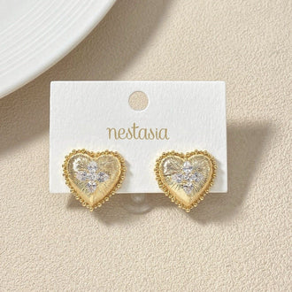 Blooming Heart Stud Earrings