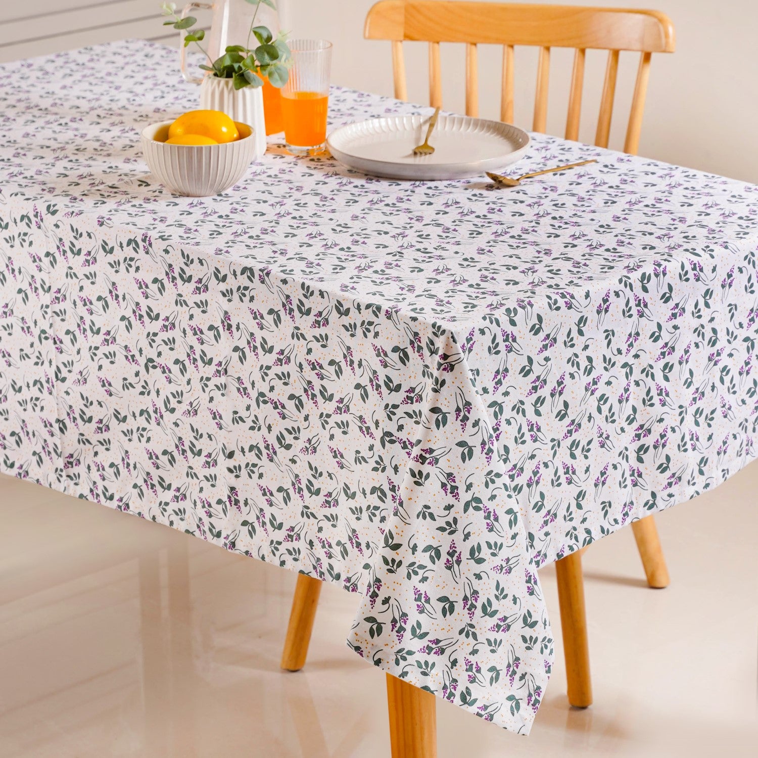 Blooming Lavender Premium Table Cover For 6 Seater 154 x 208cm