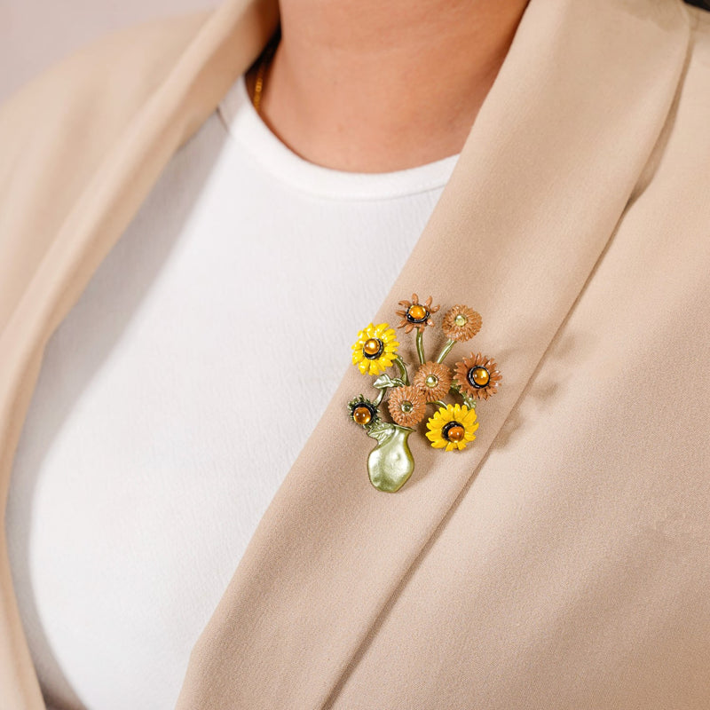 Sunflower Saree Pin