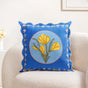 Bloom Era Blue Courtyard Cotton Cushion Cover 43x43cm