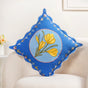 Bloom Era Blue Courtyard Cotton Cushion Cover 43x43cm