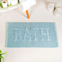 Ivory Blue Absorbent Bathroom Mat 32x20 Inch