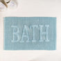 Ivory Blue Absorbent Bathroom Mat 32x20 Inch