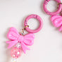 Pink Charms Blush Bow Keychain