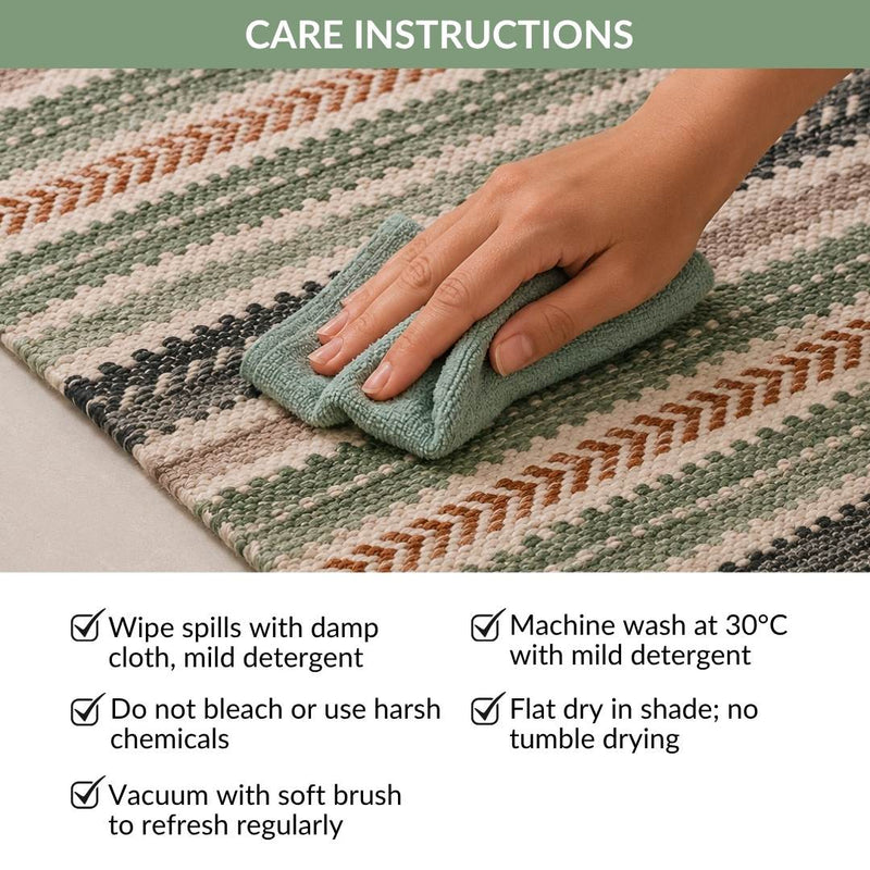 Boho Tassel Cotton Runner Mat 130x50cm