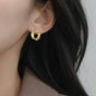 Bold Abstraction Gold Hoop Earrings