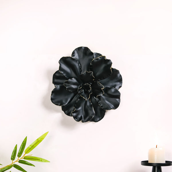 Black Gold Carnation Flower Wall Decor