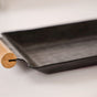 Matte Black Rectangular Metal Serving Tray 19x6 Inch