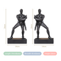 Musclebound Resin Bookend Set Black