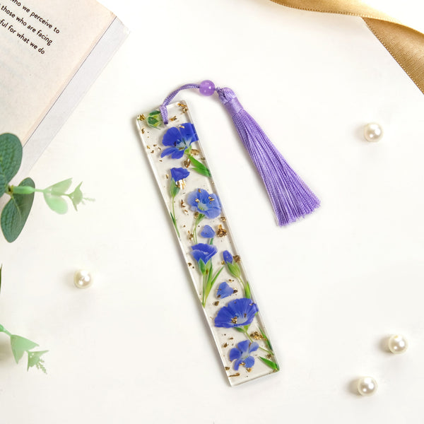 Blue Periwinkle Flower Bookmark