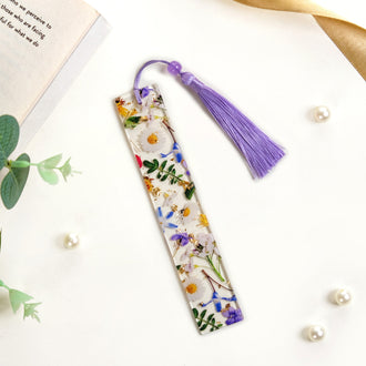 Floral Fables Resin Bookmark With Tassel