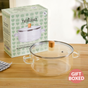 Borosilicate Glass Cooking Pot With Lid 2500ml