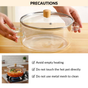 Borosilicate Glass Cooking Pot With Lid 2500ml