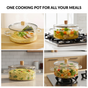 Borosilicate Glass Cooking Pot With Lid 2500ml