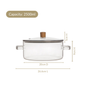 Borosilicate Glass Cooking Pot With Lid 2500ml