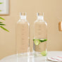 Transparent Borosilicate Glass Water Bottle Set Of 2 780ml