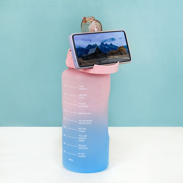 Sporty Motivational Water Bottles Set Of 3 Pink Blue