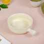 Pastel Cream Ceramic Bowl With Handle 650ml