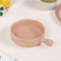 Beige Ceramic Bowl With Handle 650ml