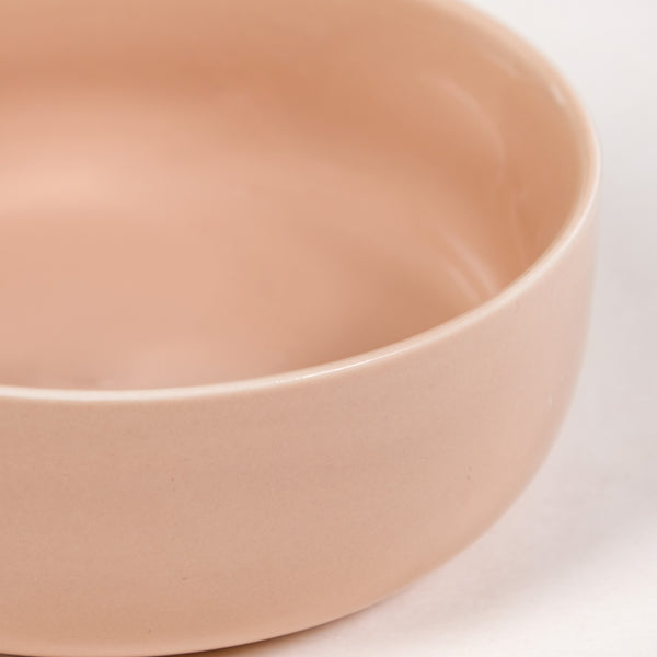 Beige Ceramic Bowl With Handle 650ml