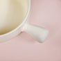 Pastel Cream Ceramic Bowl With Handle 650ml