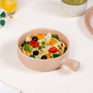 Beige Ceramic Bowl With Handle 700ml