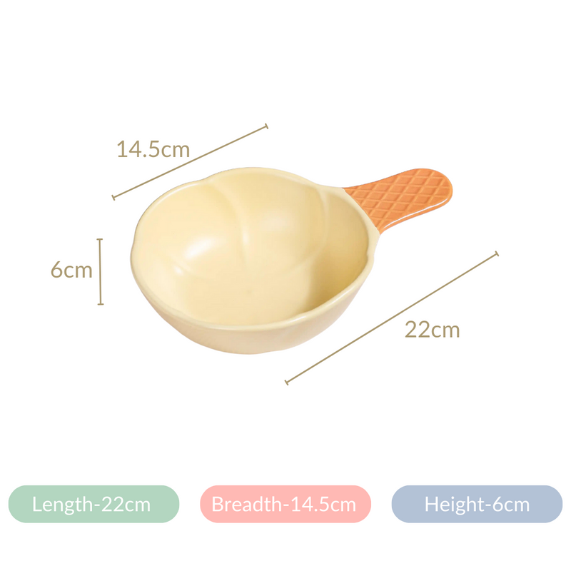 Ice Cream Shape Bowl With Handle 400 ml- ice cream bowl, dessert bowl, snack bowls | Ice cream bowls for table decor