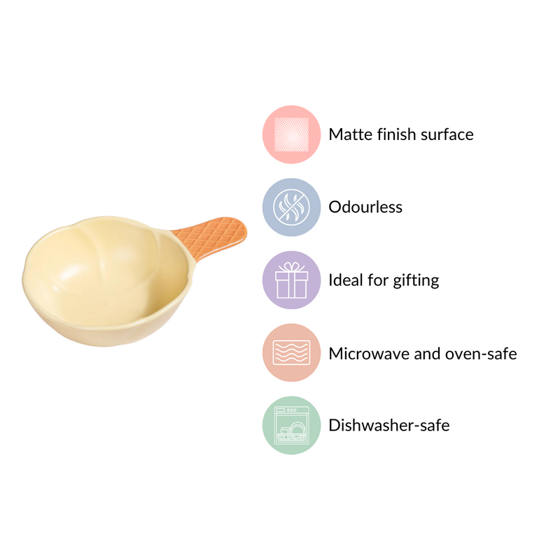 Ice Cream Shape Bowl With Handle 400 ml- ice cream bowl, dessert bowl, snack bowls | Ice cream bowls for table decor