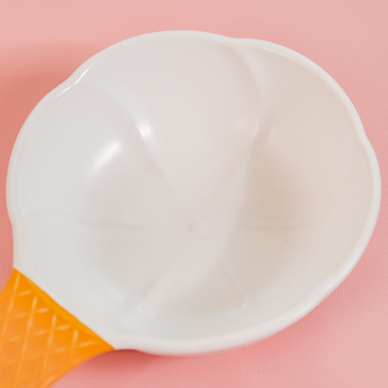 Ice Cream Bowl With Handle Vanilla 400 ml- ice cream bowl, dessert bowl, snack bowls | Ice cream bowls for table decor