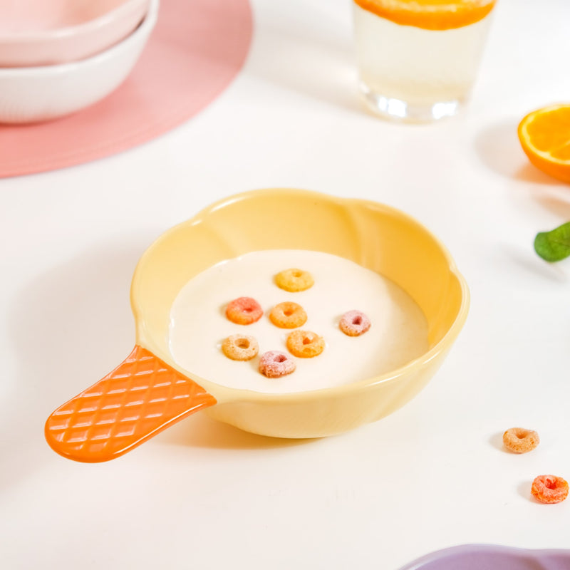 Ice Cream Shape Bowl With Handle 400 ml- ice cream bowl, dessert bowl, snack bowls | Ice cream bowls for table decor