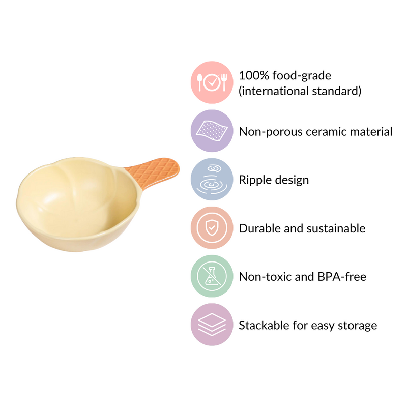 Ice Cream Shape Bowl With Handle 400 ml- ice cream bowl, dessert bowl, snack bowls | Ice cream bowls for table decor