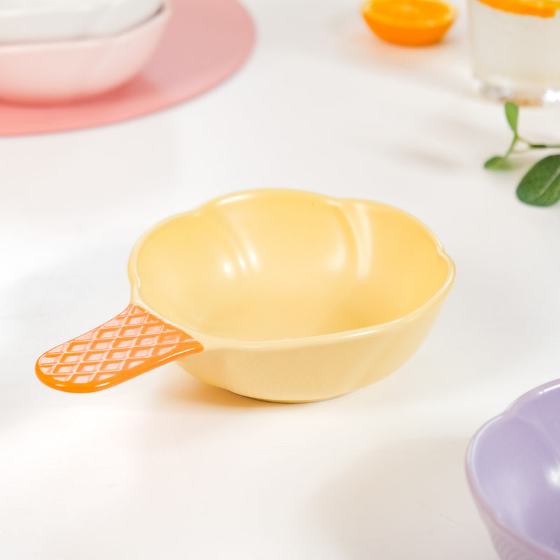 Ice Cream Shape Bowl With Handle 400 ml- ice cream bowl, dessert bowl, snack bowls | Ice cream bowls for table decor