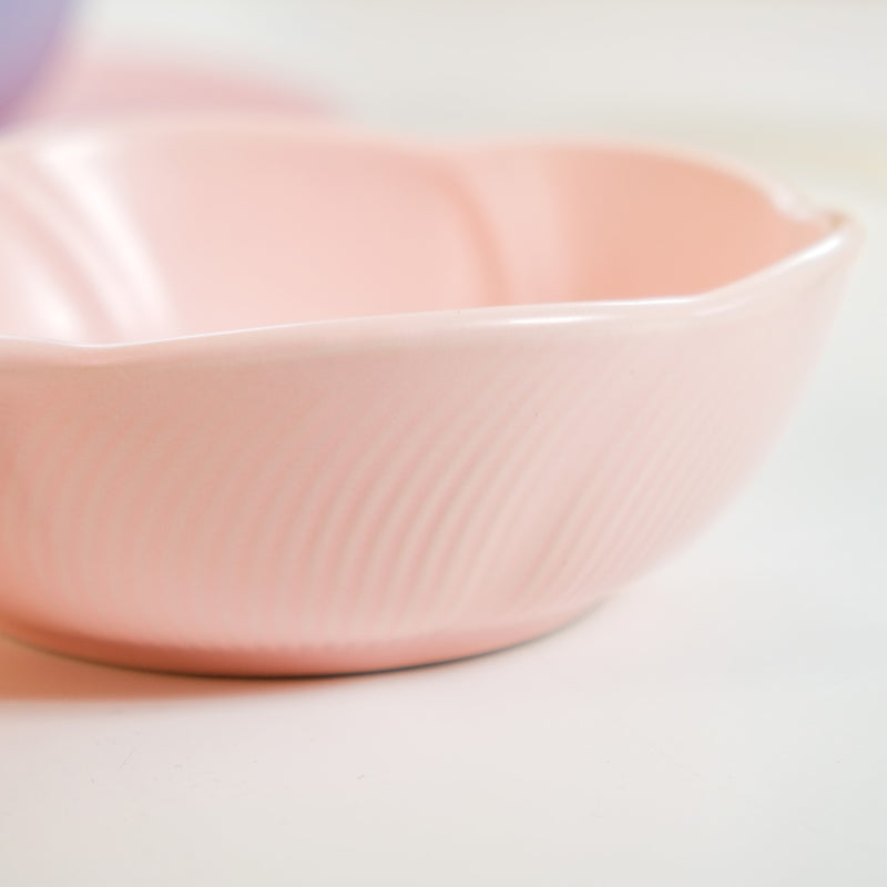 Ice Cream Bowl With Handle Strawberry Pink 400 ml - Serving bowl, ceramic serving bowl, large bowl, bowl with handle, colourful bowl