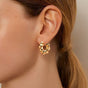 Braided In Gold Chunky Hoop Earrings