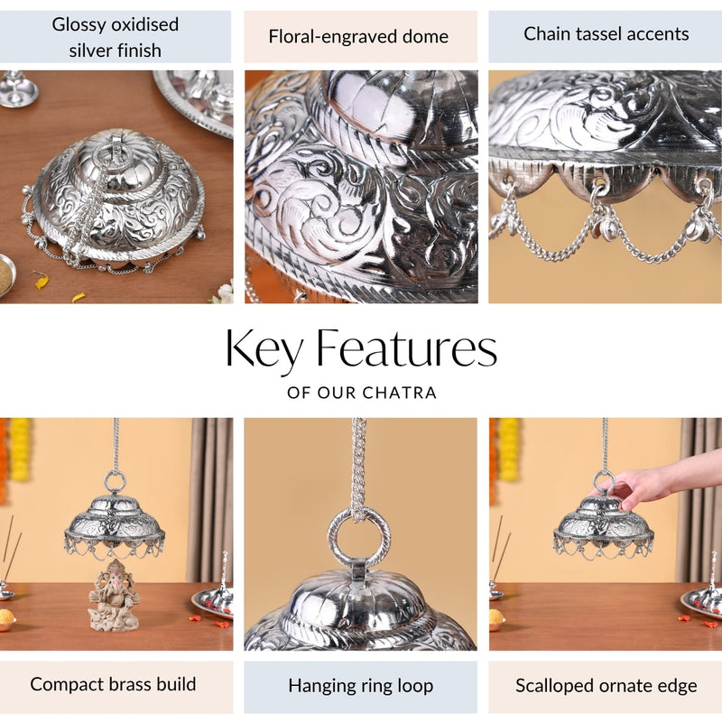 Brass Chattar For Hindu Gods Singhasan