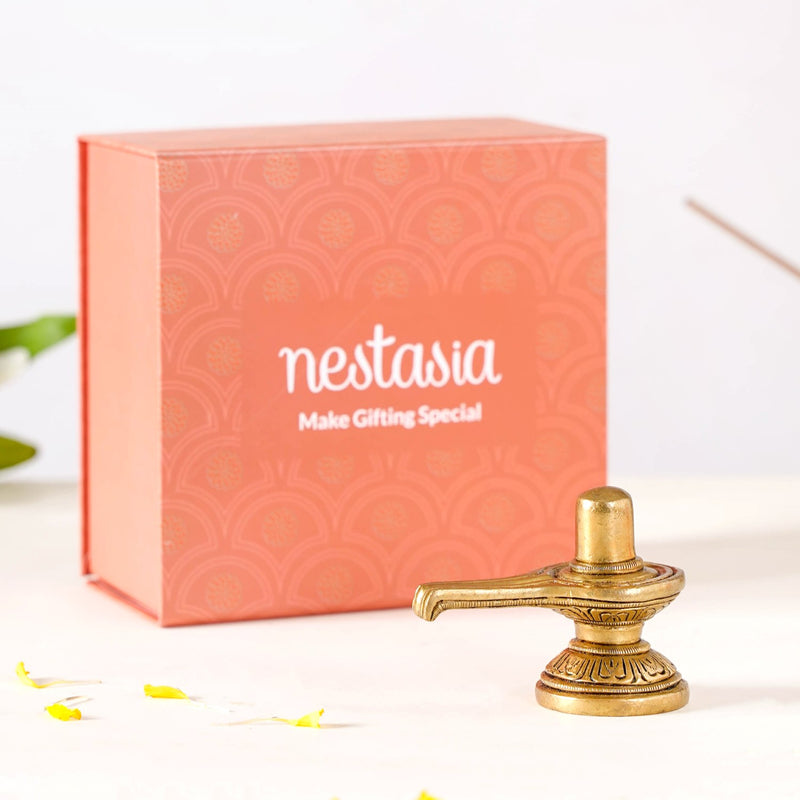 Shivling Brass Showpiece For Puja Room 5cm