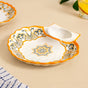 Bright Blossom Ceramic Section Plate Set Of 2