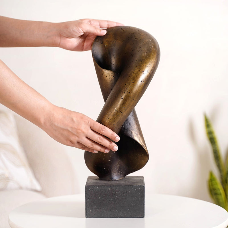 Bronze Flow Resin Accent