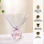 Bubble Base Martini Glass Set Of 2 220ml Pink