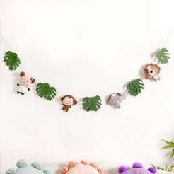 Safari Bunting Nursery Wall Decor For Kids Room