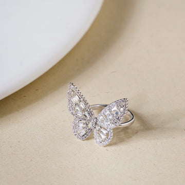 Butterfly Statement Ring Silver