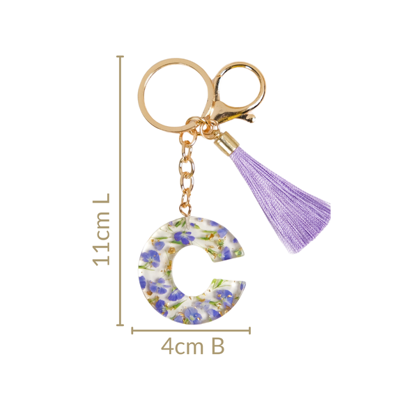 Charming Elegance C Alphabet Keychain