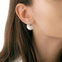 C Spiral Silver Drop Earrings