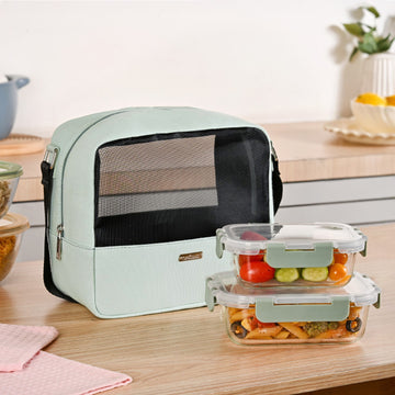 On The Go Mesh Lunch Bag Green