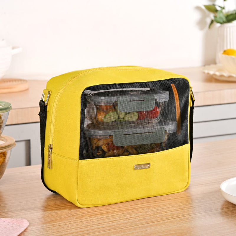 On The Go Mesh Lunch Bag Yellow