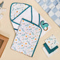 Baby Dino Gift Hamper With Towel Swaddle Napkin Rattle Set Of 6