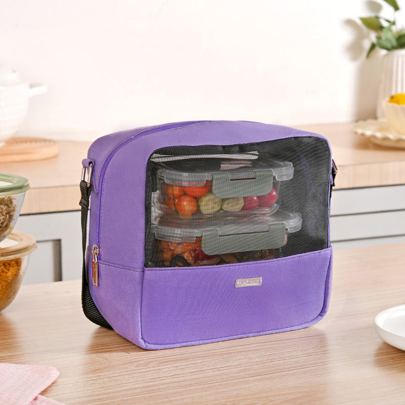 On The Go Mesh Lunch Bag Purple
